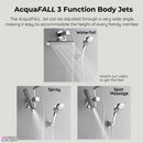 Forno AcquaFALL Mini 9-Inch Overhead Rainfall Shower with 2.5 GPM Flow Rate, Handheld, 7 Way Diverter, Body Jets in Polished Stainless Steel (SMW1CP-C2)
