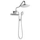 Forno AcquaFALL Mini 9-Inch Overhead Rainfall Shower with 2.5 GPM Flow Rate, Handheld, 7 Way Diverter, Body Jets in Polished Stainless Steel (SMW1CP-C2)