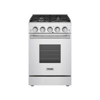 Thor Kitchen 24-Inch 3.7 Cu. Ft. Natural Gas Range with 4 Burners in Stainless Steel (SRG2401)