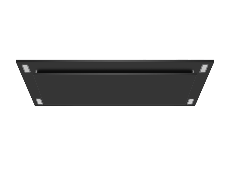Victory Sunset 38.5-Inch CFM Black Flush Ceiling Range Hood in Black (Sunset-BK)