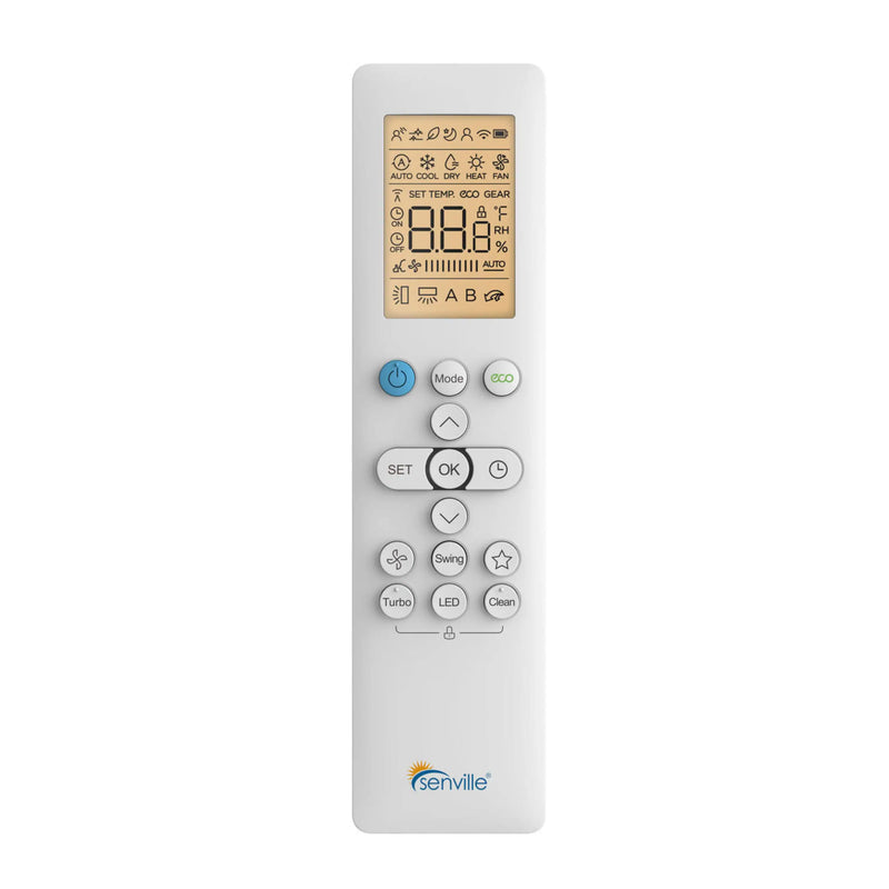 Senville LETO Series 12K BTU Mini Split with 21.3 SEER2, 230 Ductless Air Conditoner and Heat Pump Condenser with Wall Mount Air Handler (SENL-12CD/220)
