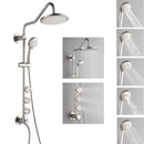 Forno AcquaSPA Retrofit 9-Inch Overhead Rainfall  Shower with 1.8 GPM Flow Rate, Handheld, Body Jets, 6 Way Diverter in Brushed Nickel (SC31BN-C8)