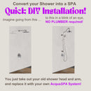 Forno AcquaSPA Retrofit 8-Inch Overhead Rainfall Shower with 1.8 GPM Flow Rate, Handheld, Body Jets, 6 Way Diverter in Brushed Nickel (SC32BN-C8)