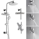 Forno AcquaFALL 9-Inch Overhead Rainfall Shower with 2.5 GPM Flow Rate, Handheld, Body Jets in Polished Stainless Steel (SCW1CP-S2)