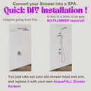 Forno AcquaFALL 9-Inch Overhead Rainfall Shower with 2.5 GPM Flow Rate, Handheld, Body Jets in Polished Stainless Steel (SCW1CP-S2)