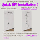 Forno AcquaFALL 9-Inch Overhead Rainfall Shower with 2.5 GPM Flow Rate, Handheld, Body Jets in Brushed Nickel (SCW1BN-S2)