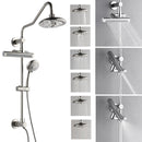 Forno AcquaFALL 8-Inch Overhead Rainfall Shower with 1.8 GPM Flow Rate, Handheld, 7 Way Diverter, Body Jets in Brushed Nickel (SCW2BN-C8)