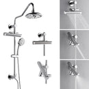 Forno AcquaFALL 8-Inch Overahead Rainfall Shower with 1.8 GPM Flow Rate, , 7 Way Diverter, Handheld Shower Head, Body Jets,  (SCW2CP-C8)