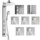 Forno AcquaSPA 9-inch Overhead Rainfall Shower Panel with 1.8 GPM Flow Rate, Handheld, Body Jets in Stainless Steel (SL31BC-8)