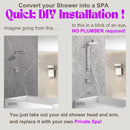 Forno AcquaSPA 9-Inch Overhead Rainfall Shower Panel with 2.5 GPM Flow Rate, Handheld, 6 Way Diverter, Body Jets in Stainless Steel (SL31BC-2)