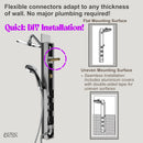 Forno AcquaSPA 9-Inch Overhead Rainfall Shower Panel with 1.8 GPM Flow Rate and SensoTEMP in Mirrored Stainless Steel Finish (SL31MC-L8)