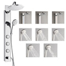 Forno AcquaSPA 9-Inch Overhead Rainfall Shower Panel with 1.8 GPM Flow Rate and SensoTEMP in Mirrored Stainless Steel Finish (SL31MC-L8)