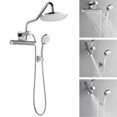 Forno AcquaFALL Mini 9-Inch Overhead Rainfall Shower with 2.5 GPM Flow Rate, Handheld, 7 Way Diverter, Body Jets in Polished Stainless Steel (SMW1CP-C2)