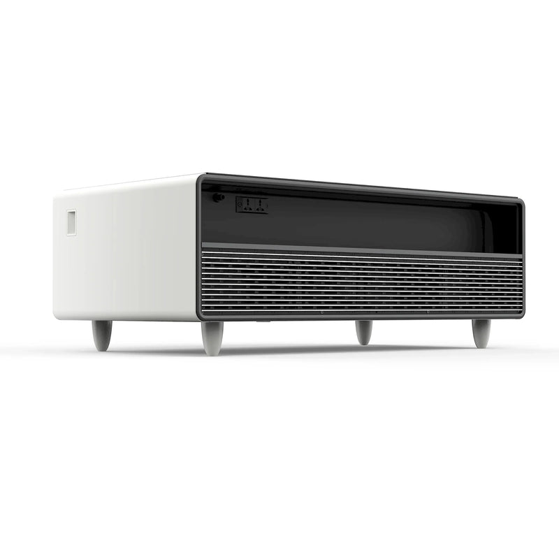 Forno Evoluto Tavolo 51-Inch Smart Coffee Table Refrigerators - Dual Drawers, Bluetooth 5.0 Audio, Wireless Charging & RGB Ambient Light in White (FCTFR7006-51WHT)