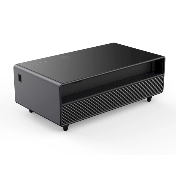 Forno Evoluto Tavolo 51-Inch Smart Coffee Table Refrigerators - Dual Drawers, Bluetooth 5.0 Audio, Wireless Charging & RGB Ambient Light in Black (FCTFR7006-51BLK)