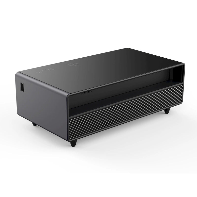 Forno Evoluto Tavolo 51-Inch Smart Coffee Table Refrigerators - Dual Drawers, Bluetooth 5.0 Audio, Wireless Charging & RGB Ambient Light in Black (FCTFR7006-51BLK)