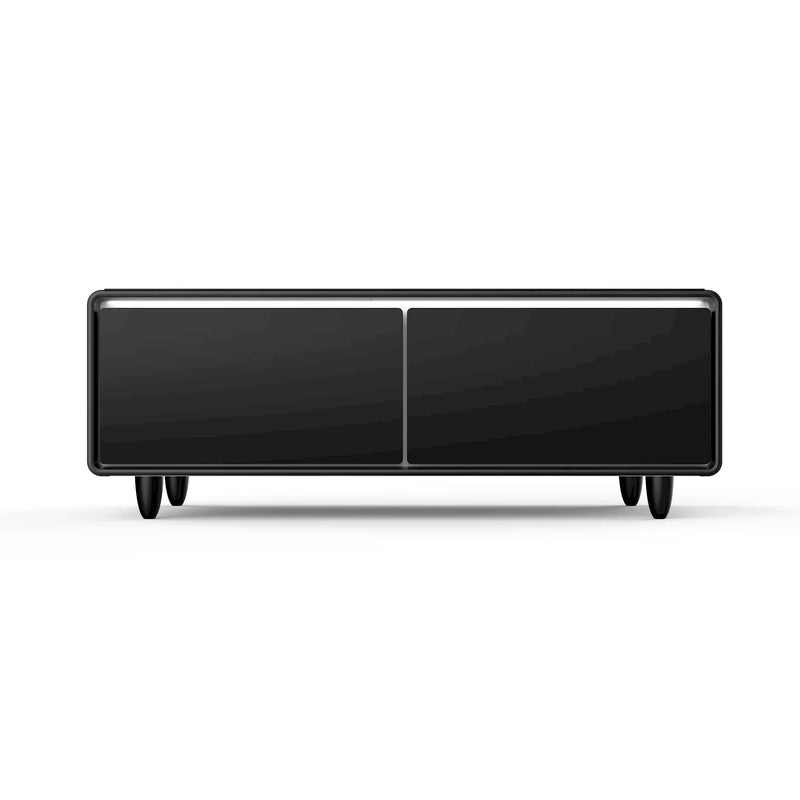 Forno Evoluto Tavolo 51-Inch Smart Coffee Table Refrigerators - Dual Drawers, Bluetooth 5.0 Audio, Wireless Charging & RGB Ambient Light in Black (FCTFR7006-51BLK)