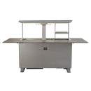 Forno Elevato Smart Bar Table in Sandstone Black with 5.3 Cu.Ft Refrigerator and Freezer with Bluetooth Control (FBTFR7037-72BLK)