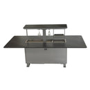 FORNO Elevato Smart Bar Table with 5.2 Cu. Ft. Fridge/Freezer, Motorized Lift System, Bluetooth Control in Midnight Marble (FBTFR7037-72GRY)