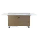 Forno Elevato Smart Bar Table in White with 5.3 Cu. Ft Refrigerator and Freezer with Bluetooth Control (FBTFR7037-72WHT)