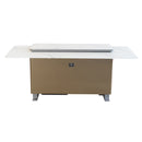 Forno Elevato Smart Bar Table in White with 5.3 Cu. Ft Refrigerator and Freezer with Bluetooth Control (FBTFR7037-72WHT)