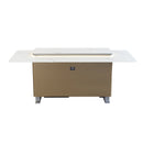 Forno Elevato Smart Bar Table in White with 5.3 Cu. Ft Refrigerator and Freezer with Bluetooth Control (FBTFR7037-72WHT)