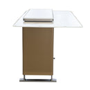 Forno Elevato Smart Bar Table in White with 5.3 Cu. Ft Refrigerator and Freezer with Bluetooth Control (FBTFR7037-72WHT)