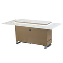 Forno Elevato Smart Bar Table in White with 5.3 Cu. Ft Refrigerator and Freezer with Bluetooth Control (FBTFR7037-72WHT)
