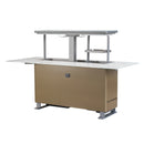 Forno Elevato Smart Bar Table in White with 5.3 Cu. Ft Refrigerator and Freezer with Bluetooth Control (FBTFR7037-72WHT)