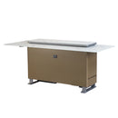 Forno Elevato Smart Bar Table in White with 5.3 Cu. Ft Refrigerator and Freezer with Bluetooth Control (FBTFR7037-72WHT)