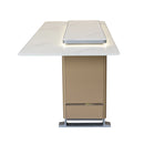 Forno Elevato Smart Bar Table in White with 5.3 Cu. Ft Refrigerator and Freezer with Bluetooth Control (FBTFR7037-72WHT)