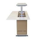 Forno Elevato Smart Bar Table in White with 5.3 Cu. Ft Refrigerator and Freezer with Bluetooth Control (FBTFR7037-72WHT)