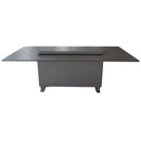 Forno Cinetico Smart Dining Table in Sandstone Black with 5.3 Cu. Ft. Refrigerator and Freezer with Bluetooth Control (FDTFR7044-86BLK)