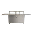 Forno Cinetico Smart Dining Table in Sandstone Black with 5.3 Cu. Ft. Refrigerator and Freezer with Bluetooth Control (FDTFR7044-86BLK)