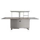 Forno Cinetico Smart Dining Table in Sandstone Black with 5.3 Cu. Ft. Refrigerator and Freezer with Bluetooth Control (FDTFR7044-86BLK)