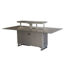 Forno Cinetico Smart Dining Table in Sandstone Black with 5.3 Cu. Ft. Refrigerator and Freezer with Bluetooth Control (FDTFR7044-86BLK)