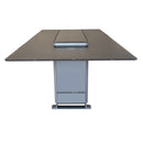 Forno Cinetico Smart Dining Table in Sandstone Black with 5.3 Cu. Ft. Refrigerator and Freezer with Bluetooth Control (FDTFR7044-86BLK)