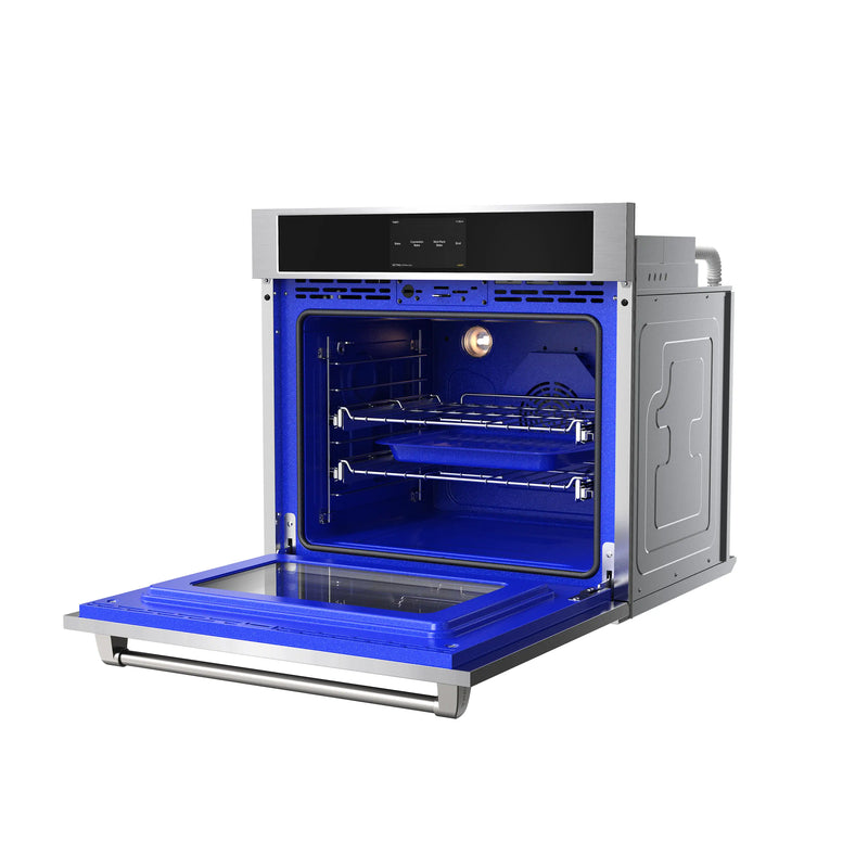 Thor Kitchen 3-Piece Pro Appliance Package - 48-Inch Rangetop with Liquid Propane Kit, Wall Oven & Under Cabinet 16.5" Tall Hood in Stainless Steel