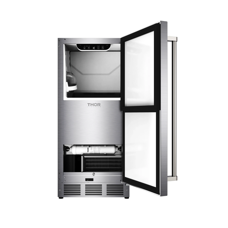Thor Kitchen 15-Inch Indoor Outdoor Ice Maker with Drain Pump (TIM1511)