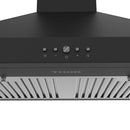 Thor Kitchen 30-Inch 350 CFM Wall Mount Chimney Range Hood in Black (TRH3035B)