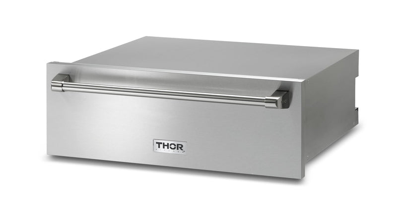 Thor Kitchen 3-Piece Appliance Package - 30-Inch Electric Wall Oven, Microwave with Air Fryer, and Warming Drawer in Stainless Steel