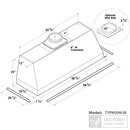 Victory Typhoon 60-Inch 1200 CFM Insert Range Hood Insert in Stainless Steel (Typhoon-58)