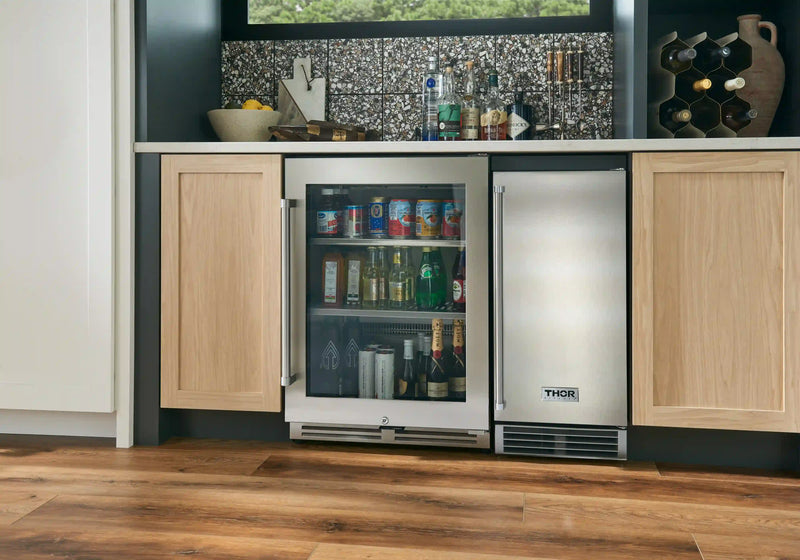 Thor Kitchen 24-Inch Undercounter Beverage Cooler in Stainless Steel - Right Hinge (TBR24U)