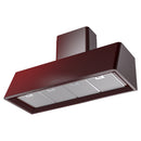 ILVE Nostalgie II 48-Inch 850 CFM Wall Mounted Range Hood in Burgundy (UAG48BU)
