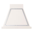 ILVE Nostalgie II 30-Inch 600 CFM Wall Mounted Range Hood in Antique White with Chrome Trim (UANB30AWC)