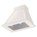 ILVE Nostalgie II 30-Inch 600 CFM Wall Mounted Range Hood in Antique White with Chrome Trim (UANB30AWC)