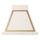 ILVE Nostalgie II 30-Inch 600 CFM Wall Mounted Range Hood in Antique White with Brass Trim (UANB30AWG)