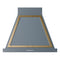 ILVE Nostalgie II 30-Inch 600 CFM Wall Mounted Ranged Hood in Blue Grey with Brass Trim (UANB30BGG)