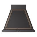 ILVE Nostalgie II 30-Inch 600 CFM Wall Mounted Range Hood in Glossy Black with Bronze Trim (UANB30BKB)