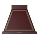 ILVE Nostalgie II 30-Inch 600 CFM Wall Mounted Range Hood in Burgundy with Bronze Trim (UANB30BUB)